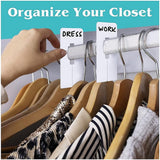 Wardrobe dividers - for hanging clothes - rectangular clothes dividers on racks - white wardrobe 40 pieces