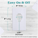 Wardrobe dividers - for hanging clothes - rectangular clothes dividers on racks - white wardrobe 40 pieces - Top-Down View