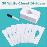 Wardrobe dividers - for hanging clothes - rectangular clothes dividers on racks - white wardrobe 40 pieces