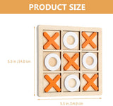 2 Sets Mini XO Chess Board Game Family Kids Puzzle Game Educational Toys - Wooden Board Game Table Toys - for Children Kids Day Birthday Party