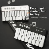Mini Keyboard Piano - Piano for Kids - Toys for Children - Educational Toys - Portable Pocket Piano - Blue - Top-Down View