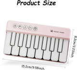 Mini Keyboard Piano - Piano for Kids - Toys for Children - Educational Toys - Portable Pocket Piano - Blue - Rear View