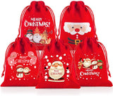 5-pack Christmas gift bags - velvet material - candy bags for children - Christmas apple bags - reusable Christmas gift bags - party bags - 15*10cm