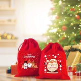 5-pack Christmas gift bags - velvet material - candy bags for children - Christmas apple bags - reusable Christmas gift bags - party bags - 15*10cm - Side View