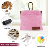 Pet Training Pouch - Dog Treat Pouch - Portable Pet Walking Bag - Suitable for Travel or Outdoor Activities (Pink) - Front View