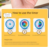 Kitchen Timer - Kitchen Timer - Timer - Digital Kitchen Timer - Child-Friendly Visual Mechanical Timer - Magnetic Sticker Timer - Puppy Pattern