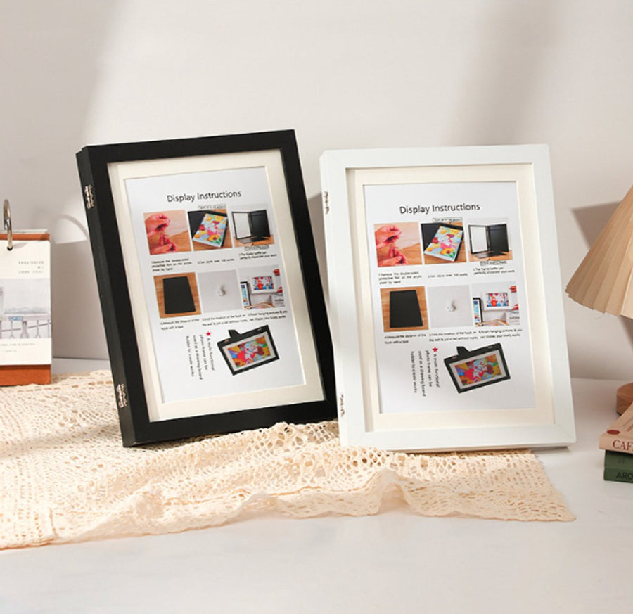 Interchangeable frame - children's drawing - Interchangeable frame A4 - Children's artwork - children's drawings interchangeable frame - Photo frame Poster frame Wall frame - Gift - Black