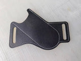 Waist Pack - Belt Holster for Folding Knife - Hip Tool Holster - Waist Pack for 5" Folding Knife - Black