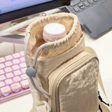 Crossbody Backpack - Water Bottle Umbrella Bag - Women's Crossbody Bag - Mini Bag - Handbag Shoulder Bag - Casual All-Match - 45-Degree Angle