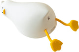 Night Light - Lying Duck Night Light - Pat Light - LED Rotating Duck - Rechargeable Sleeping Companion - Phone Holder - Night Light - Creative