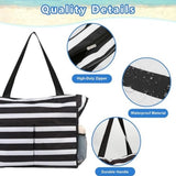 Beach Bag - Waterproof Foldable Beach Bag - Large - Foldable - Women's Beach Bag - Large Capacity - Portable Storage Bag - Front View