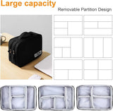 Cable Organizer Travel Bag - Waterproof Portable Cable Organizer - For Chargers, USB Sticks, Headphones, Power Banks, Hard Drives, and SD Cards