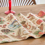 Table Runner - Christmas Table Runner - Home Decoration - Christmas Decoration - Christmas Snowball Pattern Table Runner - Suitable for dining tables and cabinets - Can be used for Thanksgiving, parties, Christmas, weddings, banquets and New Year's decora - Front View