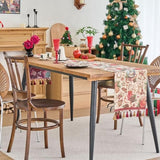 Table Runner - Christmas Table Runner - Home Decoration - Christmas Decoration - Christmas Snowball Pattern Table Runner - Suitable for dining tables and cabinets - Can be used for Thanksgiving, parties, Christmas, weddings, banquets and New Year's decora - 45-Degree Angle