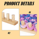 Knitting Machine for Thick Yarn - 2 Pieces - Reusable - Suitable for Making Your Own Blankets - Portable Knitting Frame for Blankets - Crafts - Beginner-Friendly - Wooden Hand Knitting Tool Set
