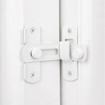 4-piece package - Sliding bolt - Stainless steel bolt - Safety lock (white)