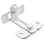 4-piece package - Sliding bolt - Stainless steel bolt - Safety lock (white)