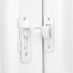 4-piece package - Sliding bolt - Stainless steel bolt - Safety lock (white)