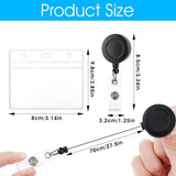 2-pack clear horizontal name labels - badge ID holders - clear ID holders soft - for nurses, doctors, teachers and offices - 45-Degree Angle