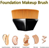 Foundation Brush - 2-Pack Multifunctional Face Brushes - Perfect for blending liquid cream or flawless foundation (black/pink) - Front View