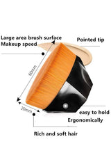 Foundation Brush - 2-Pack Multifunctional Face Brushes - Perfect for blending liquid cream or flawless foundation (black/pink) - Top-Down View