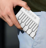 Mini Keyboard Piano - Piano for Kids - Toys for Children - Educational Toys - Portable Pocket Piano - White - 45-Degree Angle