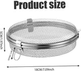 Dishwasher Basket for Small Items - Stainless Steel with 3 Buckles - Dishwasher Basket with Fine Mesh - Odorless - Round Shape - Scratch Resistant - Dishwasher Basket