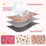 Pet Blankets - Washable 3-Pack Pet Cage Blankets - For Small Animals - Front View