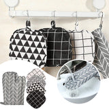 Set of 6 - Oven Mitts and Heat Resistant Mat - Microwave Gloves and Heat Resistant Oven Mat - Cooking Specific