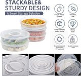 Versatile Storage Box - with Lid and Handle - Egg Carton - Holds 30 Cake Eggs - 12/3.5 Inches - Perfect for Cheesecake, Corn Pie, Fruit - White and Clear (One) - Front View