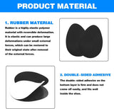 4 pairs of non-slip insoles - non-slip rubber insoles for soles - self-adhesive insoles - unisex insoles - noise-reducing sole pads - Top-Down View