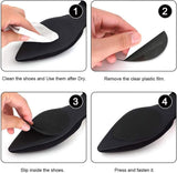4 pairs of non-slip insoles - non-slip rubber insoles for soles - self-adhesive insoles - unisex insoles - noise-reducing sole pads - Rear View