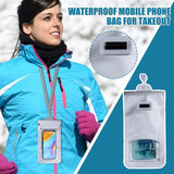 Phone Cases - Waterproof Phone Cases - Portable Phone Cases with Lanyard - Protective Phone Stand Cases - With Hole Design - Easy to Use - Suitable for Beaches, Travel and Cruises - Top-Down View