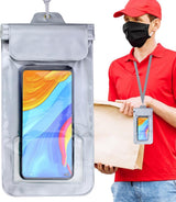 Phone Cases - Waterproof Phone Cases - Portable Phone Cases with Lanyard - Protective Phone Stand Cases - With Hole Design - Easy to Use - Suitable for Beaches, Travel and Cruises - Rear View