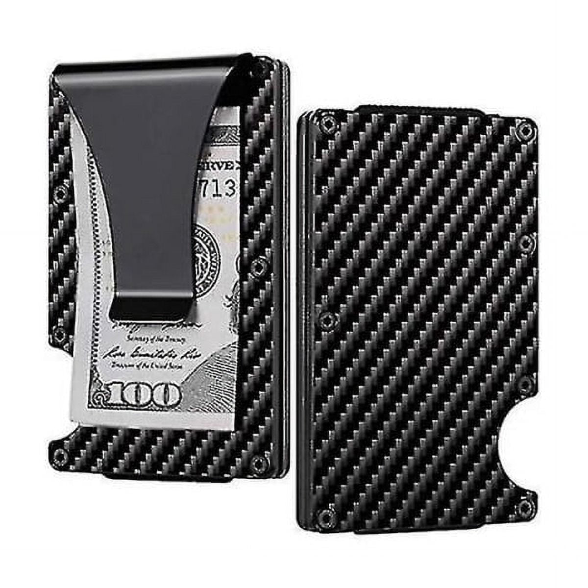 Wallet - Credit Card Holder - Men's Wallet - Minimalist Ultra-Thin Men's Wallet - Aluminum Alloy Material - Black