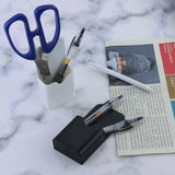 2-pack magnetic pen holder - magnetic marker holder - whiteboard - refrigerator - marker holder for metal surfaces (black and white)