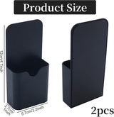 2-pack magnetic pen holder - magnetic marker holder - whiteboard - refrigerator - marker holder for metal surfaces (black and white) - 45-Degree Angle