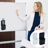 2-pack magnetic pen holder - magnetic marker holder - whiteboard - refrigerator - marker holder for metal surfaces (black and white) - Rear View