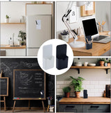 2-pack magnetic pen holder - magnetic marker holder - whiteboard - refrigerator - marker holder for metal surfaces (black and white) - Close-Up Angle