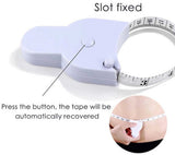 Measuring tape - for clothing and body measurements - centimeters and inches - white - Side View