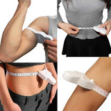 Measuring tape - for clothing and body measurements - centimeters and inches - white - Top-Down View