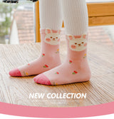 5 pairs of children's socks - Short socks for boys and girls, cotton, suitable for medium to large children - Size S (1-3 years), recommended shoe size 21-24 - 45-Degree Angle