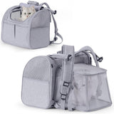 Travel Basket for Cats and Dogs - Carrier for Cats and Dogs - Travel Bag for Cats and Dogs - Dog Carrier - Cat Carrier - up to 10 lbs - Gray