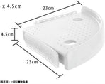 Triangular Shelf - Storage Rack - Bathroom Corner Shelf Triangular Handle Wall Mounting Bracket - Suitable for Kitchen and Bathroom Strong Suction Wall Mounted Shelf Storage Basket (No Drilling Required)