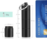 Small Pill Boxes (2-piece) - Keychain - Travel Metal - Pill Dispenser - Convenient Pill Storage - Front View