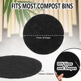 Kitchen Compost Bin Filters - 6-Pack Replacement Countertop Compost Bin Filters - Round 6.7 Inches - Top-Down View