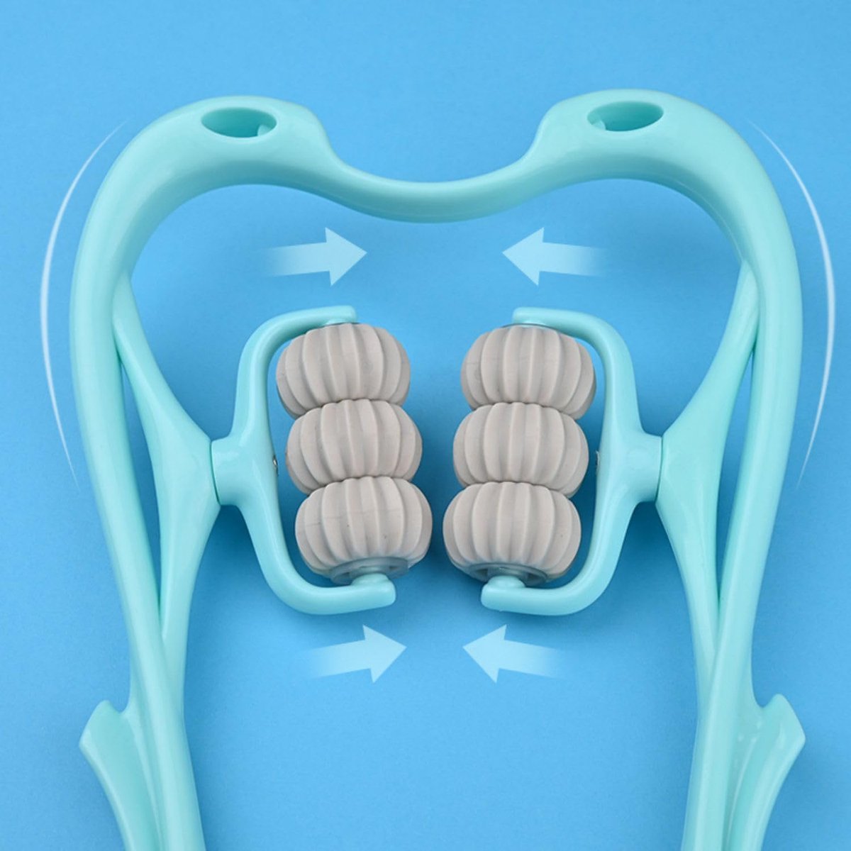 Cervical Massager - Manual Neck Clamp and Neck Kneader - Portable Meridian Roller for Home Use