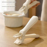 Bowl Clamp - Anti-burn Clamp - Plate Lifter - Kitchen Clamp - Baking Tray Steam Clamp - Beige - Side View