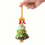 Christmas Decorations - Crochet Christmas Tree Bell Decorations - Small Christmas Decorations - Car Decorations - Style C