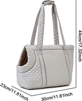 Pet Carrier - Small Portable Pet Carrier - Lightweight Cotton Winter Pet Carrier - Take Your Pet With You - Suitable for Cats, Puppies and Kittens - Side View